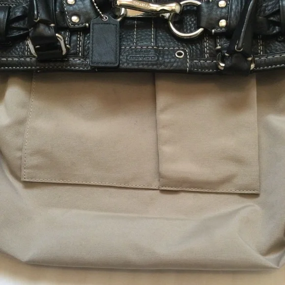 Coach Hampton Carryall F13084 Black Pebbled Leather - Picture 12 of 16